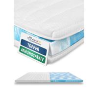 AM Qualitätsmatratzen Sobrecolchon Premium 140x190 cm Suave - Cubre colchon Made in Germany - Topper H1 Certificado Oeko Tex - Topper 140x190 Adaptable y Suave con Funda con Cremallera Lavable