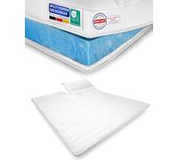 AM Qualitätsmatratzen Topper Premium Dividido de Gel 180x200 cm RG50 - Made in Germany - Topper de Espuma de Gel Transpirable 180x200 - Topper Dividido 180x200 con Funda Lyocell Antideslizante