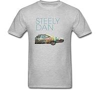 Am Rvbh98 Men's New Leans Jazz Festival Steely Dan Very Best Steely Dan T-Shirts Grey(Large)