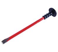 Am-Tech Cincel en frío de 18 x 3.4 pulgadas, hoja de acero recta con mango de caucho