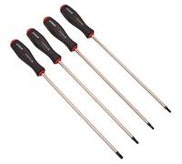 Am-Tech - L0528 4 piezas de largo alcance juego de destornilladores Torx 1 rojo