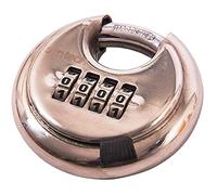 Am-Tech - T1146 - Candado de 4 dígitos, Forma de Disco, 70 mm