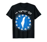 Am Yisrael Chai en hebreo Mapa de Israel Banderas Israelíes Camiseta