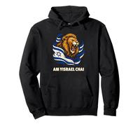 Am Yisrael Chai León de Judá Bandera Israelí Inglés Sudadera con Capucha