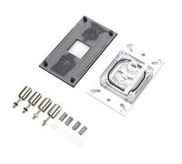 AM2 / AM2+ / AM3 / AM3+ / AM4 / FM2+ Bloque de Refrigeración por Agua para CPU, Base de Cobre con Microcanal, Cromado, Cubierta Superior Acrílica Transparente para Refrigeración,