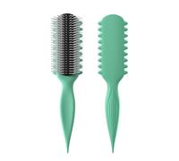 AM8:00 - Cepillo definidor de rizos, 9 filas de pelo de alta calidad para cabello rizado, mejora la definición y separación de rizos, (verde)