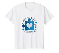 Ama a Alguien con Autismo: Conciencia y Apoyo Camiseta, Niños, Blanco, 3 años