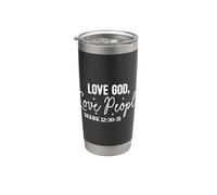 Ama a Dios, Ama a las Personas - Mensaje Espiritual Vaso térmico de acero inoxidable de doble pared