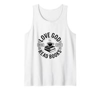 ¡Ama a Dios, Bebe café, Lee Libros! Camiseta sin Mangas