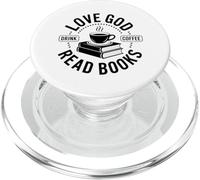 ¡Ama a Dios, Bebe café, Lee Libros! PopSockets PopGrip para MagSafe