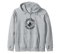 ¡Ama a Dios, Bebe café, Lee Libros! Sudadera con Capucha