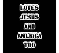 Ama a Jesús y a Estados Unidos también. 4 de julio, EE. UU., 4 de julio, feliz 4 de julio, diseño festivo del 4 de julio. Pegatinas de pared de papel adhesivo 54.4x94.7cm Autoadhesivo Blanco