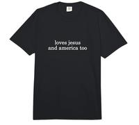 Ama a Jesús y América Demasiado Cristiano Patriota Comfort Colors Adult Heavyweight T-Shirt
