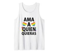 Ama A Quien Quieras Lgbt-Q Orgullo Gay Bandera Arcoíris Camiseta sin Mangas