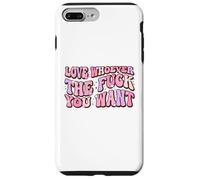 Ama a quien Quieras LGBTQAI+Queer Orgullo Gay Lindo Aliado Carcasa para iPhone 7 Plus/8 Plus