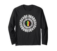 Ama a Senegal con bandera senegalesa en un puño levantado Manga Larga