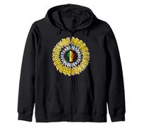 Ama a Senegal con bandera senegalesa en un puño levantado Sudadera con Capucha