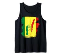 Ama a Senegal con la bandera senegalesa en un puño levantado Camiseta sin Mangas