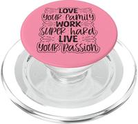 Ama a tu Familia Trabaja súper Duro Vive tu pasión PopSockets PopGrip para MagSafe