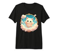 Ama a tu Gato - Gatos en Las Nubes Lindo Kawaii Gráfico Camiseta Premium