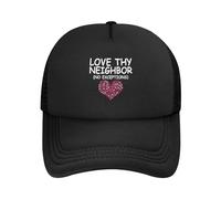 Ama A Tu Prójimo Sin Excepciones Hombre Mujer Snapback Cap Ajustable Gorras Hip Hop Transpirable Gorra Trucker para Running Golf Aire Libre