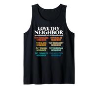 Ama a tu Vecino Musulmán Negro Inmigrante Discapacitado Igualdad Camiseta sin Mangas