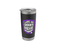 Ama a un luchador contra el Crohn Vaso térmico de acero inoxidable de doble pared