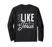 Ama como Jesús Mensaje Cristiano Inspirador Manga Larga