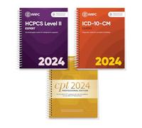 AMA CPT Book, ICD-10 Code Book, HCPCS Book - 2024 Physician Bundle by AAPC