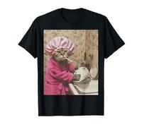 Ama de casa Gato Meme Vintage Mujeres Sarcastic Mamá Camiseta