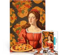 Ama de la Pizza Vintage Rompecabezas para Adolescentes de 1000 Piezas Juguetes de Entretenimiento Familiar Decoración artística del hogar 38x26cm