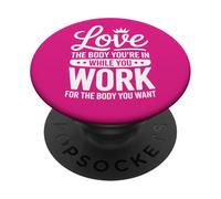 Ama el Cuerpo Que estás en Fitness Motivación PopSockets PopGrip Adhesivo