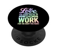 Ama el Cuerpo Que estás en Fitness Motivación PopSockets PopGrip Adhesivo