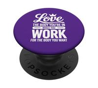 Ama el Cuerpo Que estás en Fitness Motivación PopSockets PopGrip Adhesivo