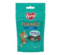 Ama Friandizz, Dulce para Gato con Salmón, Comida para Gato Adulto, Alimento Complementario Crujiente con Corazón Fondant, sin Azúcares ni Sabores Artificiales añadidos, hasta 15 Piezas/Día