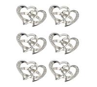 Ama Gli Anelli Tovaglioli - Gli Anelli Tovaglioli Da Cuore, Hollow-Out Ricevi Del Tovagliolo Con Fibbia Con Strass | Decorazione Di San Per Le Delle Vacanze, Tavolo A Casa