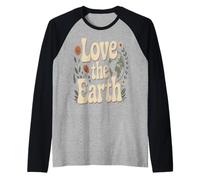 Ama la Tierra Ama Nuestro Planeta Verde - Declaración Eco Warrior Camiseta Manga Raglan