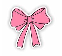 AMA SHOP Adhesivo de PVC moldeado con lazo rosa mod. 2 | Pegatina para casco, moto, caravana, barco, autotuning, nacimiento, cumpleaños