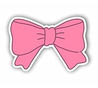 AMA SHOP Adhesivo de PVC moldeado con lazo rosa | Pegatina para casco, moto, caravana, barco | AutoTuning |