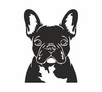 AMA SHOP Adhesivo precortado Bulldog color negro | Pegatina para casco, moto, caravana, barco | AutoTuning |