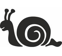 AMA SHOP Adhesivo recortado caracol color negro | Pegatina para casco, moto, caravana, barco | AutoTuning ||