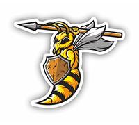 AMA SHOP Pegatina PVC Warrior Hornet Mod.7 | Adhesivo para casco, motocicleta, caravana, barco, coche, PC | AutoTuning