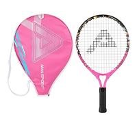 AMA SPORT - AT-F17 - Raqueta de Tenis Infantil Graffiti Rosa 17 Pulgadas - Raqueta para Principiantes - Set de Tenis Junior para niños de 2-3 años - con Funda