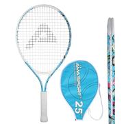 AMA SPORT - AT-X-Blue25-306C - Raqueta de Tenis Junior Azul Océano 25 Pulgadas - para niños de 9-12 años - Raqueta para Principiantes - Ligera y Duradera
