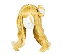 ¡Ama Vive! ¡Brillo Solar! Mari Ohara Cosplay Pelucas Larga Rubia Mediosa Resistente al Calor Cosplay Peluca Peluca + Wig Cap
