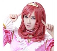 ¡Ama vive! Love Live Maki Nishikino Pelo sintético Medio Rizado Cosplay Peluca Resistencia al calor Disfraz Fiesta Pelucas + Track + Cap