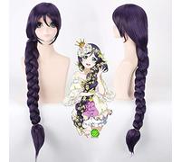 ¡Ama vive! Love Live Nozomi Tojo Cosplay Peluca Púrpura Trenzas Pelo resistente al calor Halloween Anime Disfraz Jugar Pelucas para adultos PL-401