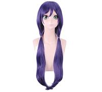 ¡Ama Vive! Love Live Nozomi Tojo Pelucas Resistentes Al Calor Largo Recto Púrpura Pelo Sintético Cosplay Peluca + Gorro De Peluca Pl-359
