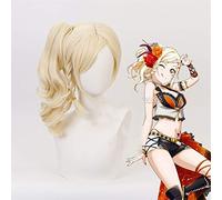 ¡Ama vive! School Idol Festival Miyashita Ai Cosplay Peluca Gold Desmontable Hairtail Hairpiece Lovelive! School Idol Project Pelucas