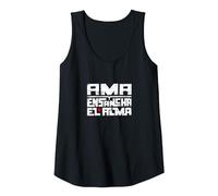 Ama y ensancha el Alma Camiseta sin Mangas, Mujer, Negro, L